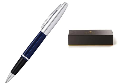 Image of Cross Calais Chrome /Blue Lacquer Rollerball (AT0115S-3)