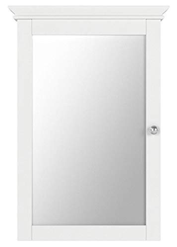 Crosley Furniture Lydia Mirrored Bathroom Wall Cabinet, White