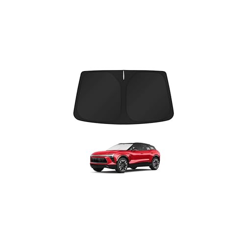 Image of KUST Windshield Sun Shade for Chevrolet Blazer EV 2024 2025 2026 Window Accessories Shade Sun Visor Cover Foldable Block UV Rays