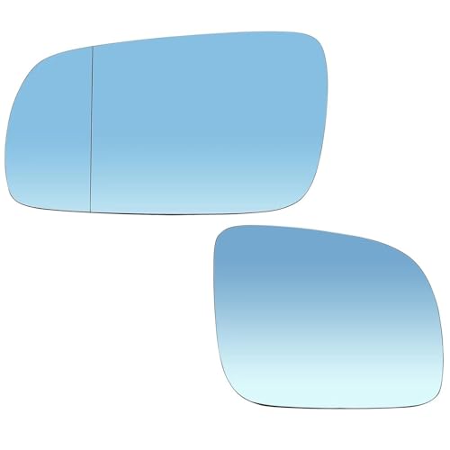 Miroir de rétroviseur chauffant bleu compatible Golf 4 Passat B5 anti-buée grand angle convexe