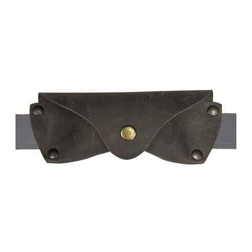 Image of Leather Glasses Case for Men - Vintage Rustic Belt Eyeglass Holder