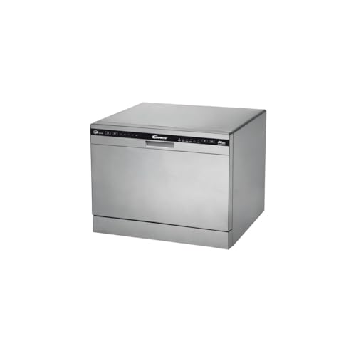 Lave vaisselle mini Candy CDCP6ES - Mini lave vaisselle- Classe A+ / 51 decibels - 6 couverts - Silver bandeau : Silver