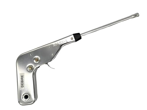 DEBIRE Steel Lighter for Kitchen Gas Stove and Restaurant Use | Long-Lasting Refillable Gun Shape Lighter with Strong Steel Body | Italian Style Spark Ignition Tool Made in Japan | Silver (Pack of 1)