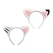 Shurhome Adjustable Animal Ears Headbands Plush Cosplay Ears Hair Hoop Fashion Headbands for Parties or Everyday Wear Cats Ear Headpiece