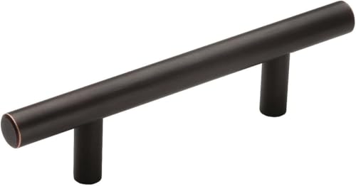 Image of Amerock 3 inch Bar Pulls Oil-Rubbed Bronze Drawer Pull | 3 inch (76mm) Center-to-Center Mounting Distance and 5-3 /8 inches Overall Length, Durable Carbon Steel Cabinet Hardware