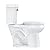 Two-Piece Toilets for Bathrooms, Comfort ADA Height 17.5", Round with Under-Locking Lid, Soft Close Seat, Powerful Flush 1.28 GPF