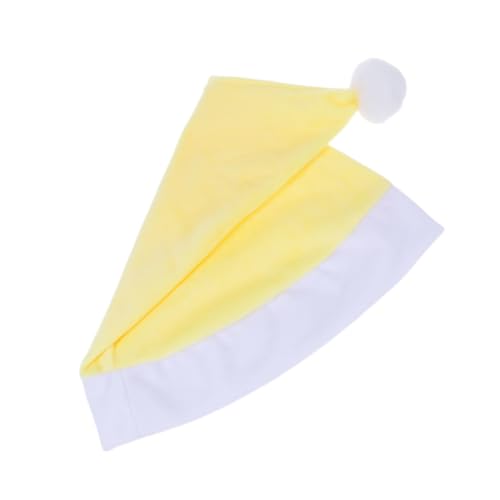 TOYANDONA Gelbe Santa Claus Weihnachtsmütze aus Weichem Plüsch...