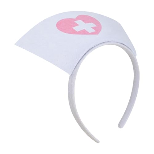 jiingekk Nurse Hat Cosplay Headbands Hospital Fancy Dress Doctor Make Up Headwear For Costume Parties And Halloween Event