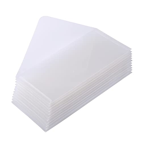 Image of 10 PCS 4.5''x9.5'' Clear Storage Envelopes Pockets Resealable Plastic Bags for Cutting Dies Stencil Album Stamp Crafts DIY Scrapbooking Paper Craft Cards Storage Clear Envelope