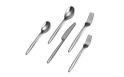 JazzUpCo Ava 20-Piece Flatware Set, 18/10 Stainless Steel by JazzUpCo - Used condition - US$98.10
