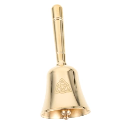 Garneck Mini Altar Hand Bell for Restaurant Bar Sound Call Bell for Service Ritual Parties and Events Lightweight Portable Design