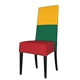 BLWSLC Bedruckte Esszimmerstuhlhussen mit Flagge von Litauen, abnehmbare Bezüge können für Restaurants, Partys, Hochzeiten verwendet werden