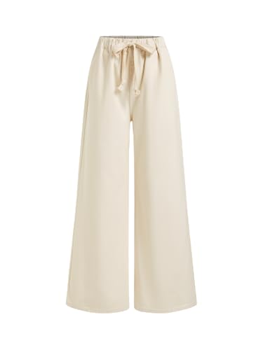 Image of CIDER Drawstring Baggy Jeans Women Mid Waisted Wide Leg Jeans with Pockets