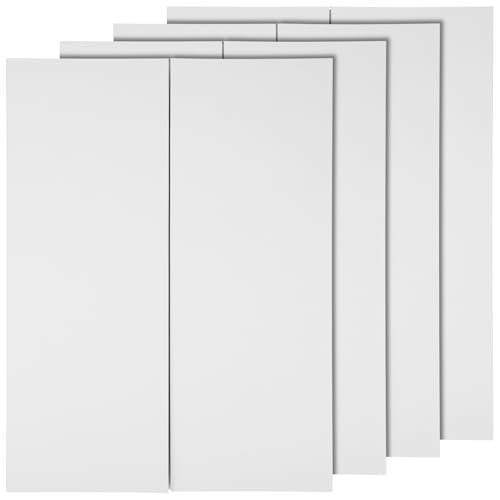 Luxshiny 4 パック ホワイト トリプル 折りたたみ ポスター ボード: 小 段ボール 段ボール ディスプレイ ボード ディスプレイ ボード プレゼンテーション用 アート プロジェクト用 学校用 オフィス用