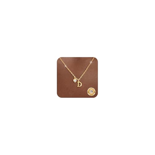 Image of Maynor Gold Necklace for Women 18K Gold Plated Initial Necklace with 5A Cubic Zirconia Heart Pendant Charm A–Z Monogram,Name Letter Jewellery Birthday Gift for Girls Wife Mom