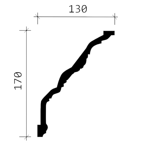 Cornisa Profhome 150201 de poliuretano pretratado de 200 cm 5
