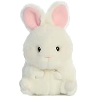 Aurora® Round Rolly Pet™ Bunbun Bunny™ Stuffed Animal - Adorable Companions - On-The-Go Fun - White 5 Inches