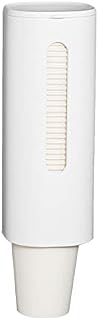 FIYSON Disposable Cup Dispenser,Cup Dispenser,Wall Mounted Anti Dust Paper Cup Dispenser Plastic Holder, Biodegradable Paper Cones,Cup Organizer Rack for Offices,Homes,Restaurants,No drilling (White)