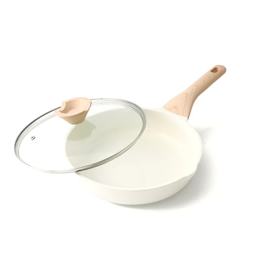 Kordisen Sartén Cerámica con Tapa 24 cm, Sartén Antiadherente Inducción, Saludable y No...