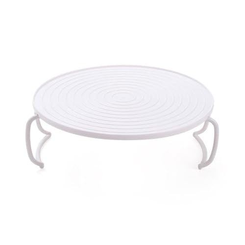 Microwave Steaming Rack, Microwave Heating Layered Tray Multipurpose Heating Microwave Foldable Shelf Stacker Round Plastic Baking Oven Tray Grill Rack