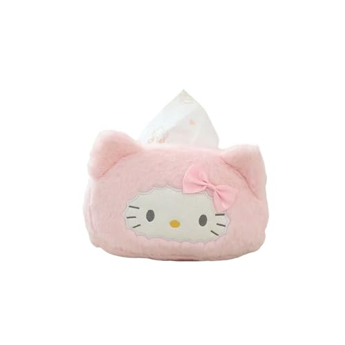 モコモコ シナモロール ポチャッコ ハローキティ マイメロディ クロミ ルシファー ティッシュケース ぬいぐるみ ティッシュボックス 箱ティッシュ ティッシュ ホルダー かわいい おしゃれ 人気(ハローキティ)