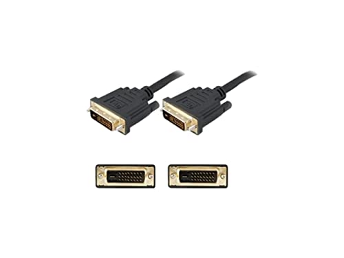 Cable DVI-D a DVI-D de 1,8m negro con conectores de cobre macho a macho