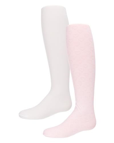 MeMoi Girls' 2 Pair Pack Nylon Heart Tights2