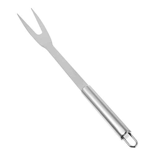 SOLUSTRE Stainless Steel Prong Bbq Fork Meat Fork for Roasting Camping Picnic Cooking Tool for Turkey and More Long Handle Design