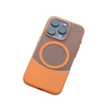 Image of Back Cover Case for iPhone 14 Shockproof Protective Versatile Detachable Mag-Safe Case(Orange)