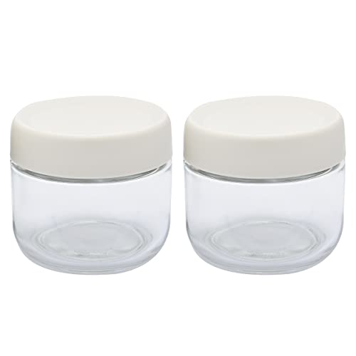 SIPLIV Kaffeedose Reiseglas Mini luftdicht Glas Lebensmittel Vorratsdose fasst 220 g/280 ml, hält frisch und trocken für Kaffee Bohnen Nüsse Zucker, weiß 2 Stück Cover