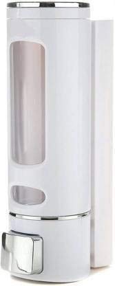 Image of NEW WARE ABS Liquid Sanitizer Dispenser 400 ML Push Type for Hand Sanitizer, Hand Wash Soap, Shampoo, Conditioner, Lotion, Liquid Soap Dispenser (White) - Pack of 1