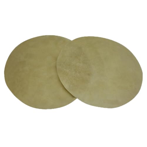 FAVOMOTO Set of 2 Goat Skin Drum Heads African Drum Replacement Easy to Clean for Percussion Instruments