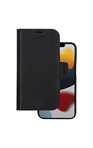 dbramante1928 Lynge Étui à Rabat en Cuir grainé pour téléphone Portable Apple iPhone 13 Pro Max Noir
