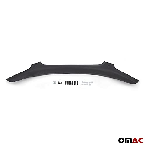 Omac Front Bug Deflector For Ford Transit 2020 To 2023, Hood Protector, All Weather, Black #TOP6