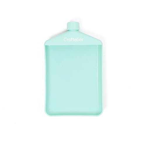 Craftelier - Rigid Tray for Glitter, Embossing Powders and Glitter | Ideal for Decorating Scrapbooking and Craft Projects | Includes Screw Cap | Turquoise Colour - Size 10,7 x 7 cm