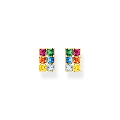 Boucles d'oreilles pierres colorees Thomas Sabo finies les allergies avec l'argent 925 dore