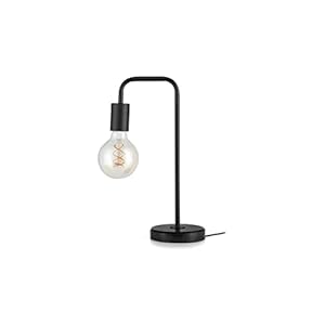 LIFA LIVING Industriële Tafellamp, Zwarte Bureaulamp, Metaal en Marmeren Nachtlamp, Moderne Tafellamp voor Woonkamer…