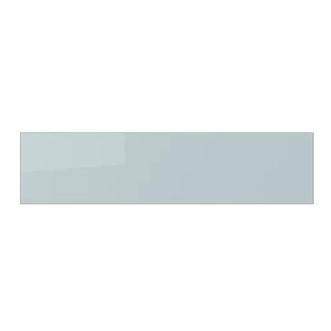 Ikea KALLARP High-Gloss Light Grey-Blue Drawer Front with White Handle, 40x10 cm, 116 mm 2