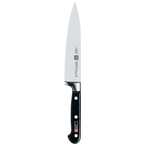 ZWILLING Professional S Fleischmesser, Klingenlänge: 16 cm, Großes Klingenblatt, Rostfreier Spezialstahl/Kunststoff-Griff mit Nieten, Schwarz [Made in Germany]