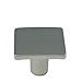 Square Knob Finish: Brushed Nickel, Size: 1.25" H x 1.25" W x 1" D