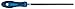 PFERD Hand File with Handle, American Pattern, Double Cut, Square, Coarse, 8" Length, 5/16" Width, Thickness