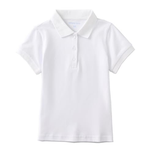 Image of Girls Polo Shirt Short Sleeve Shirt for School Uniform Polo Shirts