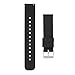Cobee Uhrenarmbänder aus Silikon, Wasserdichte weiche Gummi-Ersatzriemen mit Schnellverschluss mit versilberter Edelstahlschnalle Smart Watch Straps Sportuhrenarmbänder Armbänder (20mm-Schwarz)