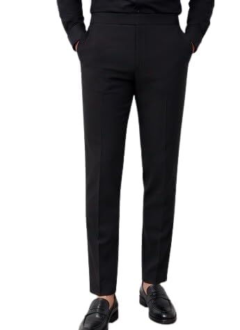 Men's Premium Cotton Trousers | Smart Fit Formal & Casual Pants | Soft Breathable Fabric | Comfortable Stretch Waist | Office, Business-picture-20