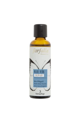 farfalla Aceite de cuidado orgánico de aloe vera, hidratación, 100% cosmética natural certificada, 75 ml
