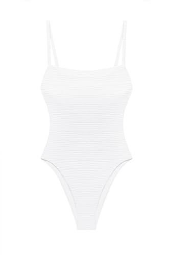 2024 Cruise Women's Swimwear Seersucker Stripe Jenna One Piece Swimsuit4