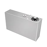 17 Gallon Aluminum Race Drift Fuel Cell Tank with Level Sender Caps (Silver)