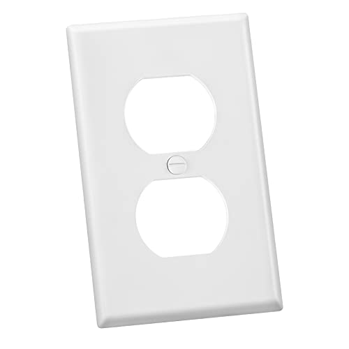 Outlet Cover Wall Plate Kit, Electrical Duplex Wall Socket Cover, Standard Size 1-Gang 4.50" X 2.76",Electric Receptacle Plug Covers, Wall Plates For Outlets, White (10) #TOP4