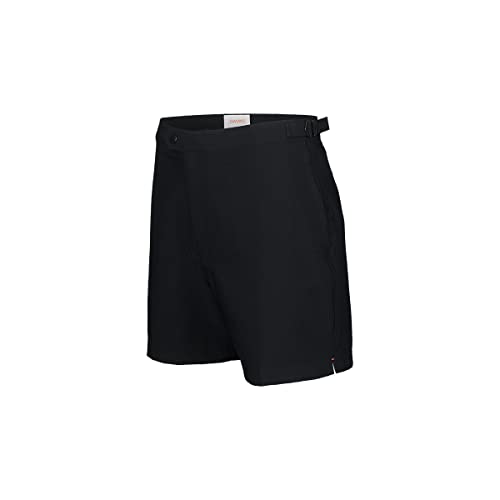 SWIMS Men's Paloma Seersucker Short, Swimming Trunks Bathing Suit Board Shorts for Men, 5 Inch Inseam Quick Dry with Pockets Male Swimwear, Mens Beach Short (Black, 36)2