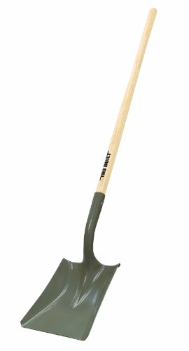 Truper 33465 Tru Built Square Point Shovel, Rolled Steps,